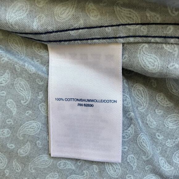 Duluth & Lands’ End Budle of Two Button Down Shirts Navy Paisley /Star Print 2XL - Picture 16 of 16